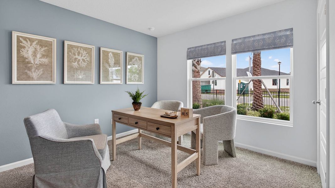 Furnished interior in a model home at Sawmill Branch in Palm Coast (Image 49).