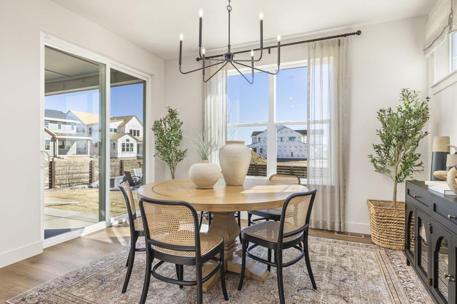 Furnished interior in a model home at Barefoot Lakes in Firestone (Image 33). Furnished interior in a model home at Barefoot Lakes in Firestone (Image 33).