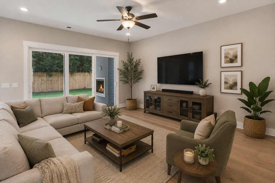 Furnished interior in a model home at Point Hope – Park Collection in Charleston (Image 8).