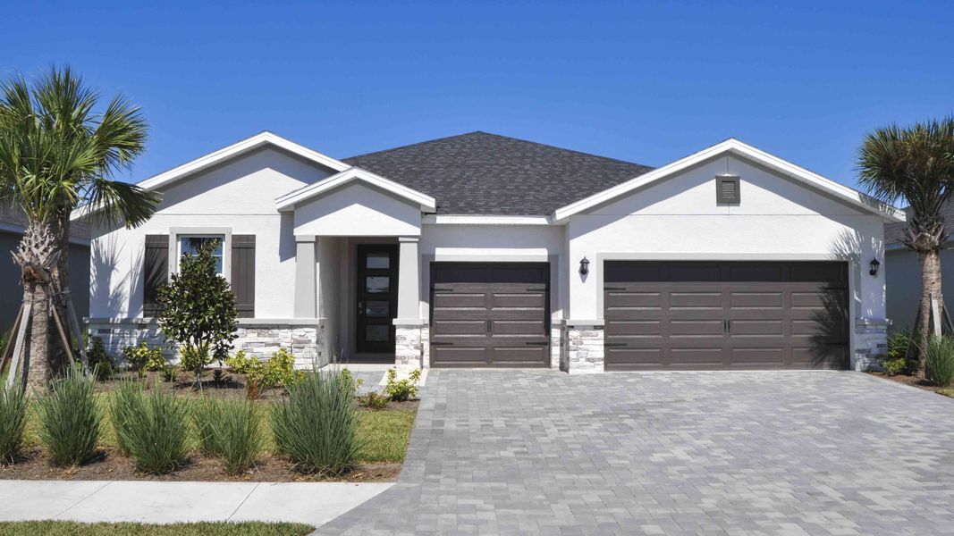 Front exterior of a home in the Legacy Preserve community, located in Parrish, FL (Image 3). Front exterior of a home in the Legacy Preserve community, located in Parrish, FL (Image 3).