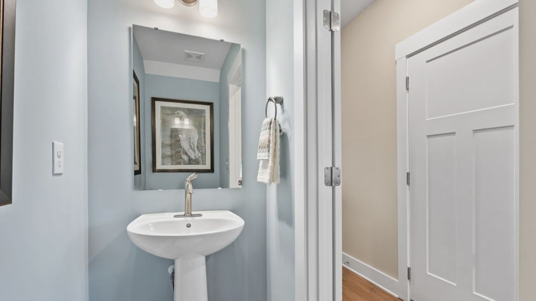 Furnished interior in a model home at Hickory Heights in Greenville (Image 31).