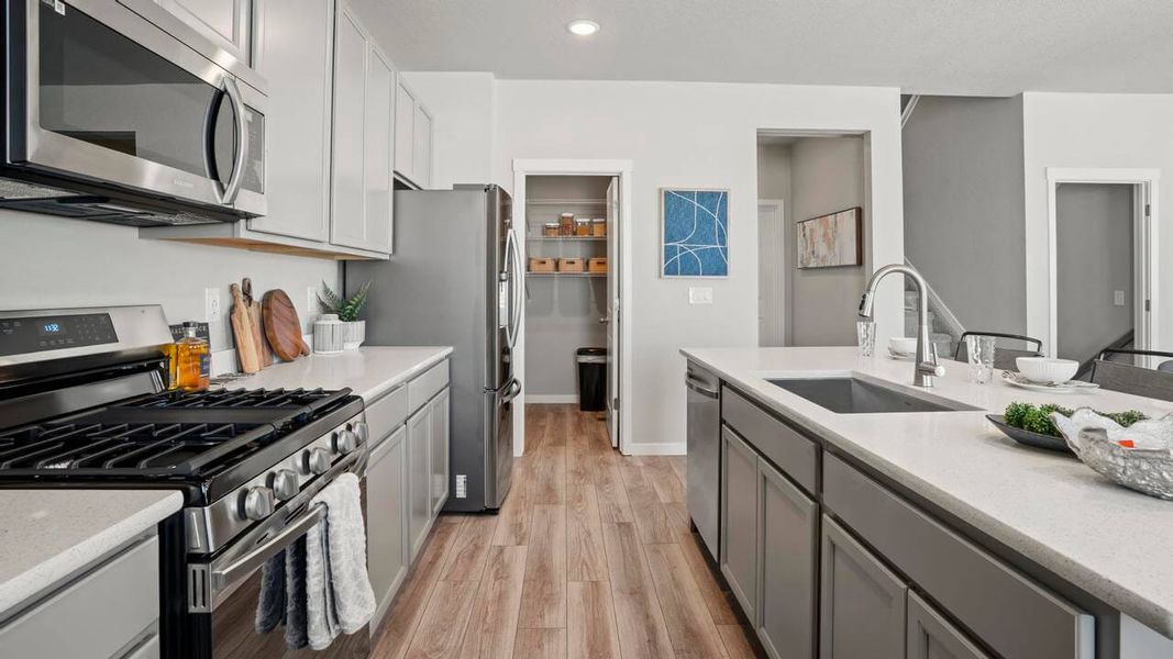 Furnished interior in a model home at Aspen Meadows-4 in Colorado Springs (Image 3).