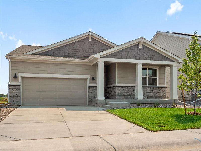 Cherry Creek floorplan exterior image taken at a Meritage Homes community in Windsor, CO.