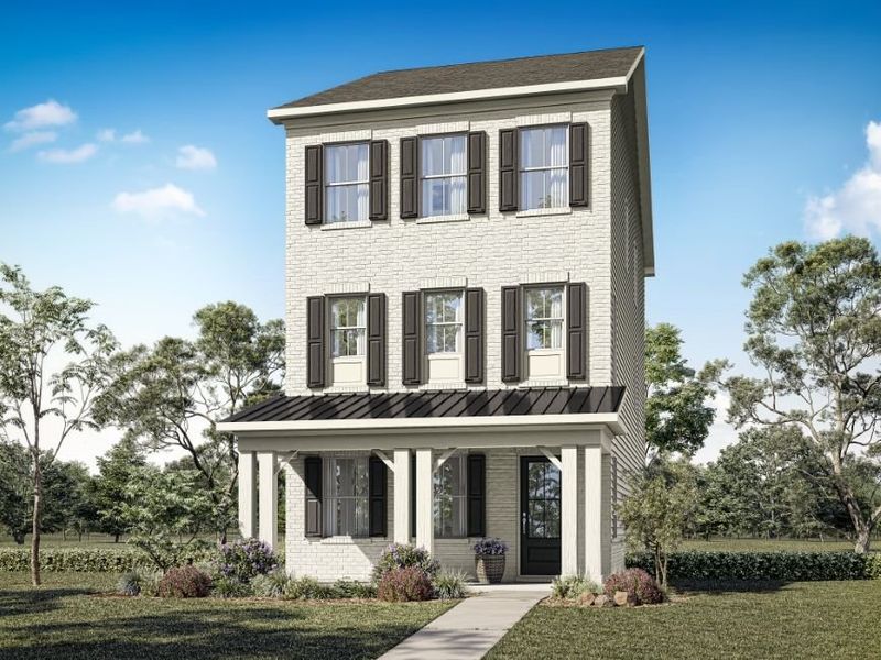 Front exterior of a home in the Archerfield community, located in Smyrna, GA (Image 2).