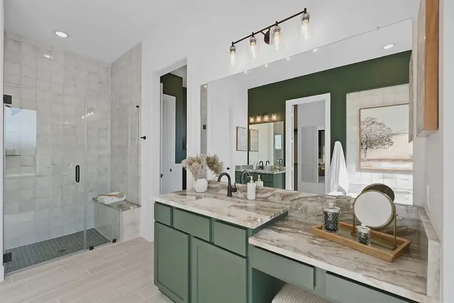 Furnished interior in a model home at Brookewater 60's in Rosenberg (Image 36).