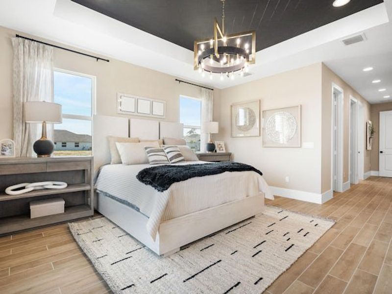 Furnished interior in a model home at High Pointe in Vero Beach (Image 10).