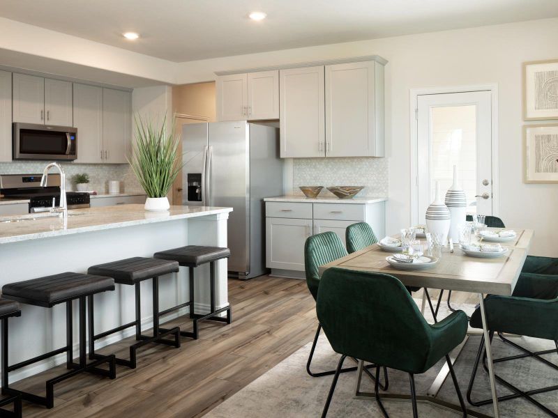 Furnished interior in a model home at Oak Ridge Park in Corinth (Image 3).