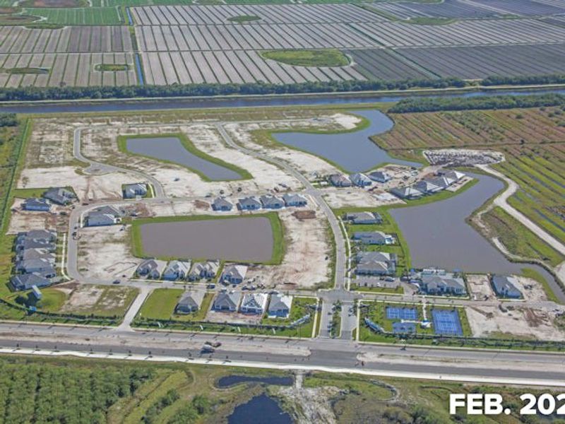 Aerial view of the BELTERRA community in Port St. Lucie, FL, showing layout and nearby surroundings (Image 17).