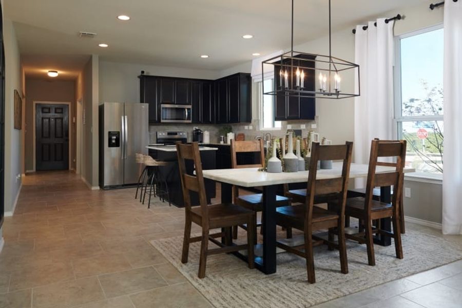 Furnished interior in a model home at Elley Crossing in New Braunfels (Image 17).