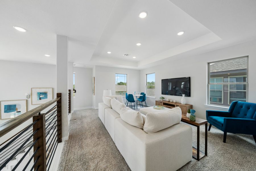 Furnished interior in a model home at Bluebonnet Village in Bellville (Image 17). Furnished interior in a model home at Bluebonnet Village in Bellville (Image 17).