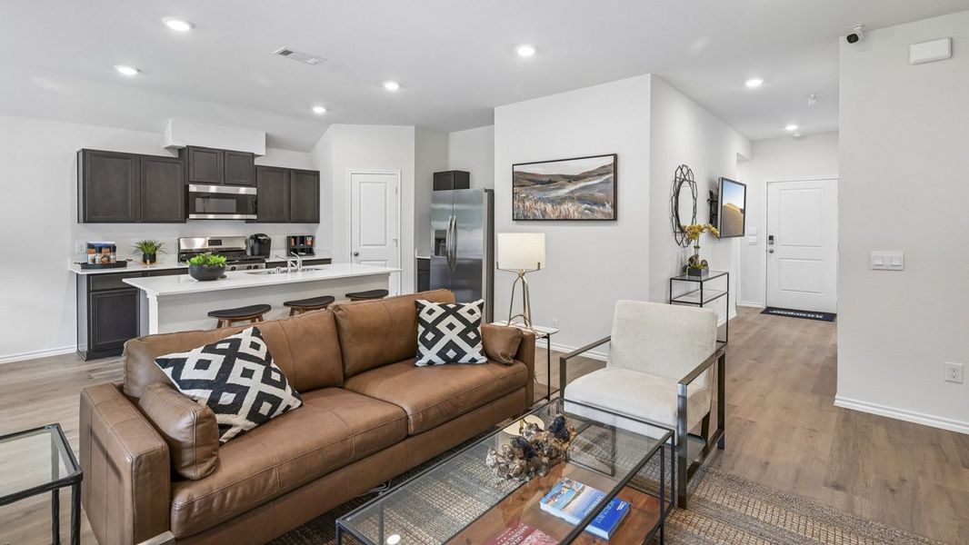 Furnished interior in a model home at Three Oaks in Sherman (Image 20).
