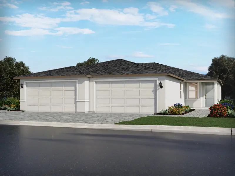 Elevation A for the Sawyer and Everett floorplans