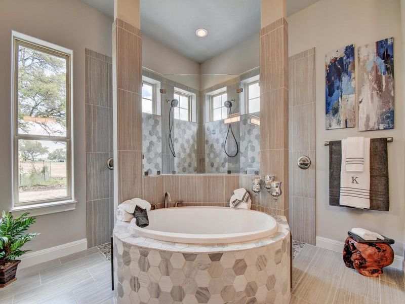 Furnished interior in a model home at Escalera Ranch 1833 in Victoria (Image 5).