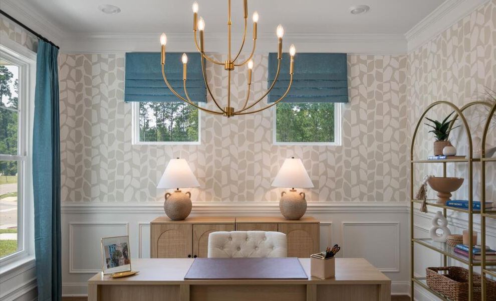 Furnished interior in a model home at Parker's Preserve in Ridgeville (Image 8).