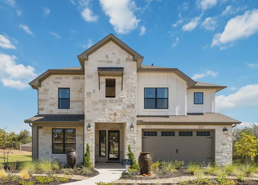 Front exterior of a home in the The Colony- Pine Cove community, located in Bastrop, TX (Image 2). Front exterior of a home in the The Colony- Pine Cove community, located in Bastrop, TX (Image 2).