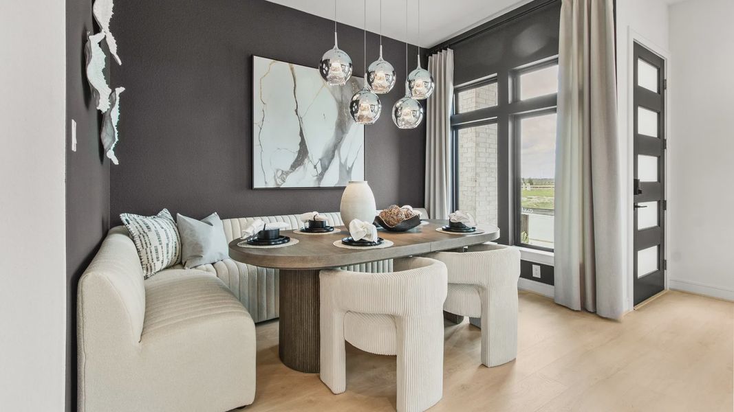 Furnished interior in a model home at Bridgeland Central in Cypress (Image 24).