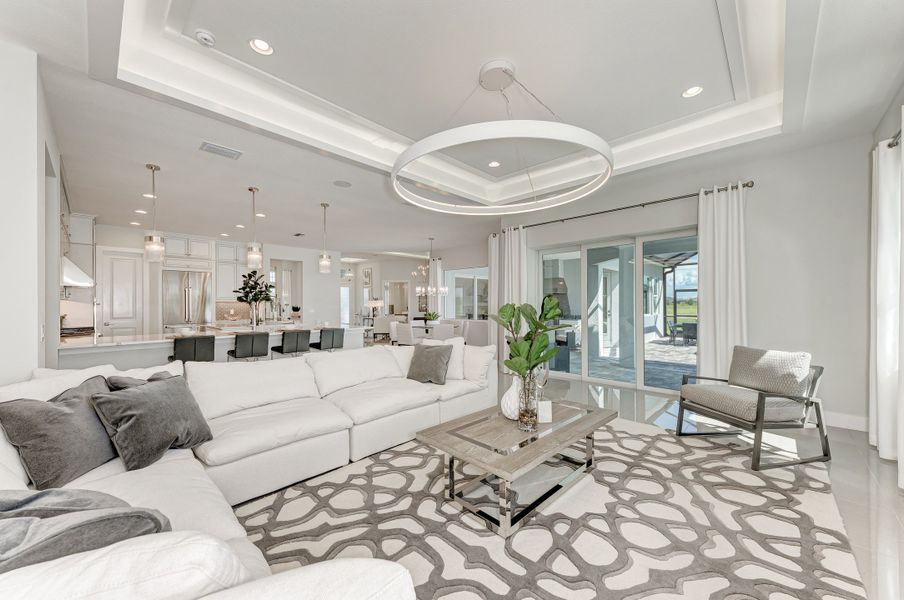 Furnished interior in a model home at Hampton Lakes in Sarasota (Image 9).