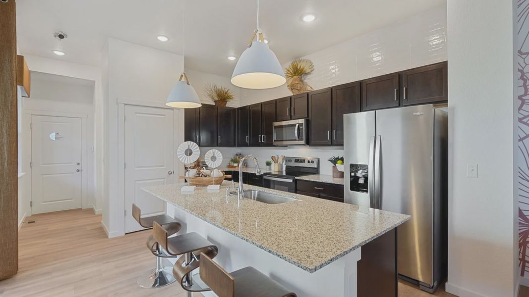 Furnished interior in a model home at Trailside on Harmony in Timnath (Image 8). Furnished interior in a model home at Trailside on Harmony in Timnath (Image 8).