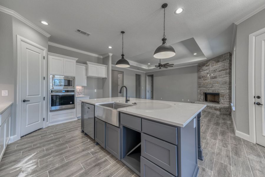 Furnished interior in a model home at Newsom Ranch in Azle (Image 4).