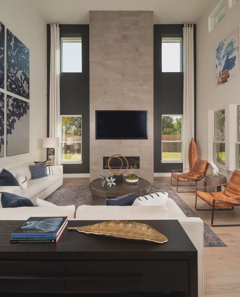 Furnished interior in a model home at Heights at San Gabriel in Georgetown (Image 8). Furnished interior in a model home at Heights at San Gabriel in Georgetown (Image 8).