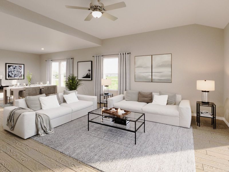 Furnished interior in a model home at Cibolo Hills West - Signature Series in Fort Worth (Image 5).