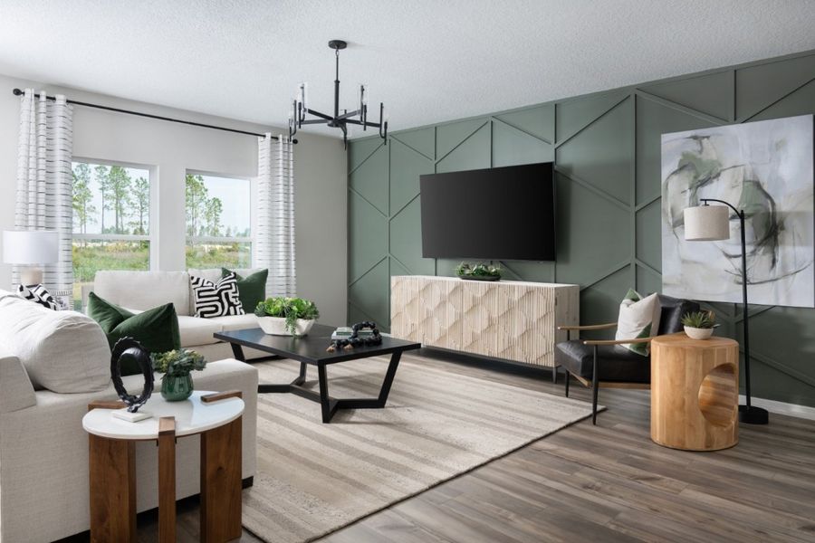 Furnished interior in a model home at Two Rivers in Zephyrhills (Image 5).