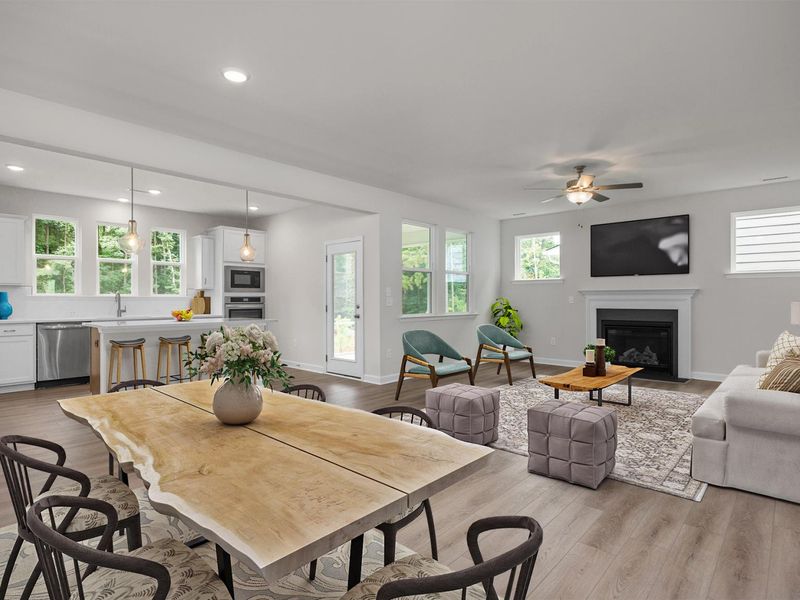 Furnished interior in a model home at Rockport in Wake Forest (Image 24).