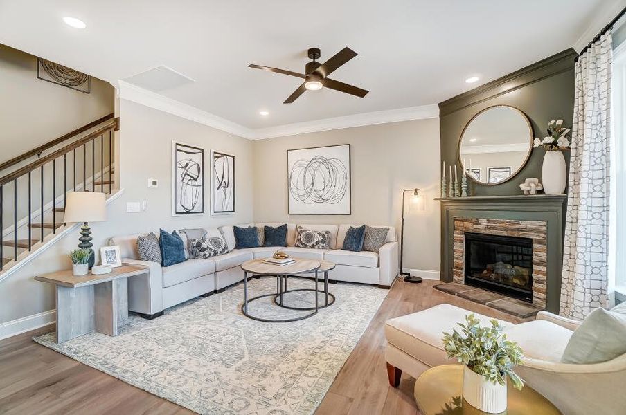 Furnished interior in a model home at Secrest Meadows in Monroe (Image 11).