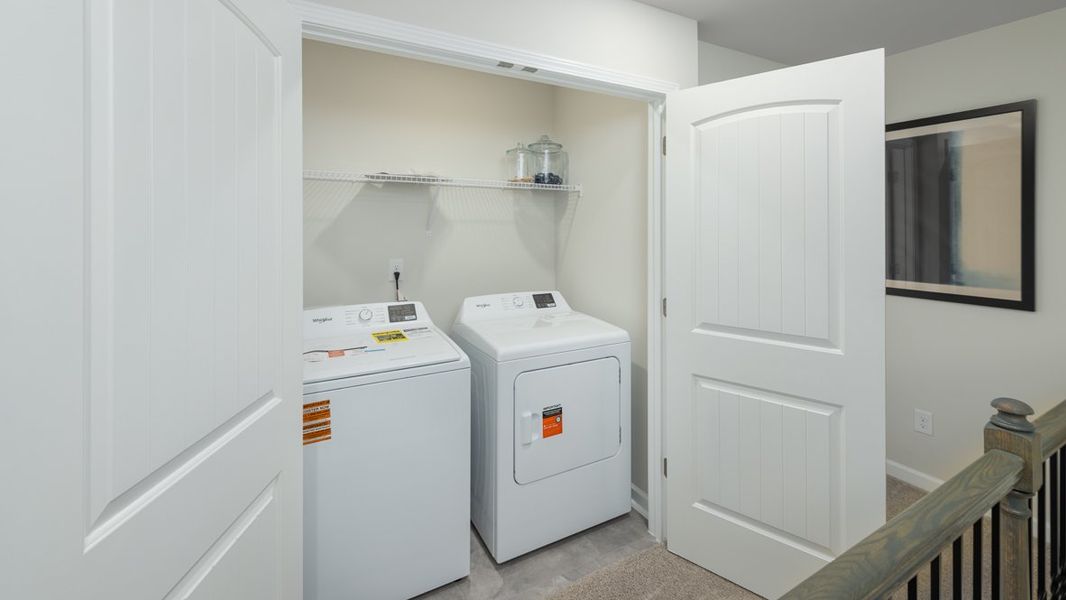 Furnished interior in a model home at Townes at Asbury in Atlanta (Image 14).