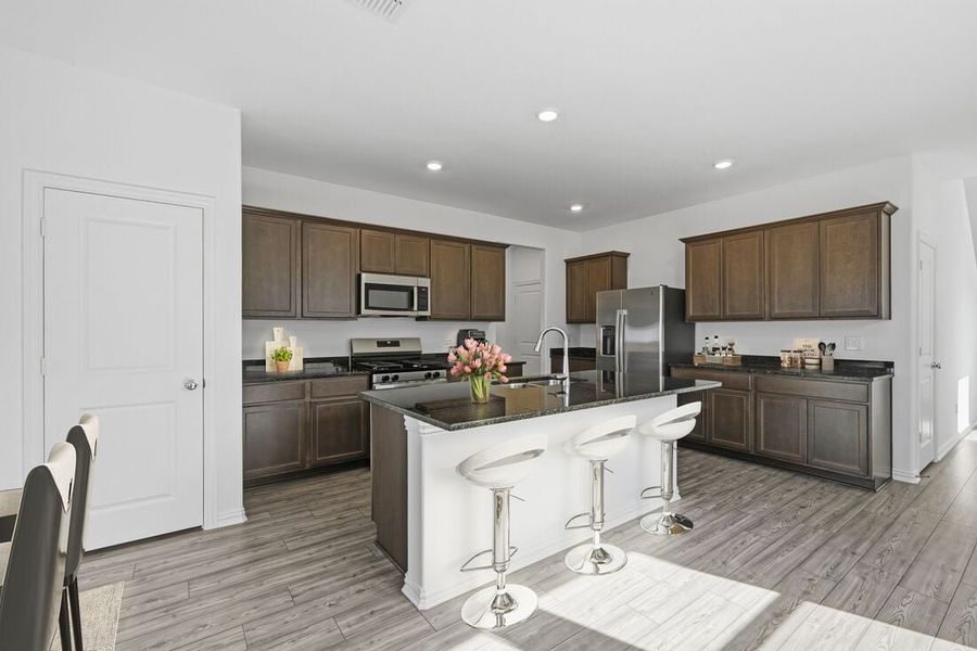 Furnished interior in a model home at Madero 50s in Fort Worth (Image 127).