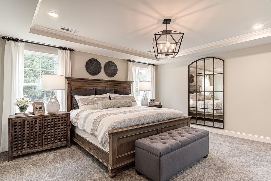 Furnished interior in a model home at Autumn Pond in Blythewood (Image 32).