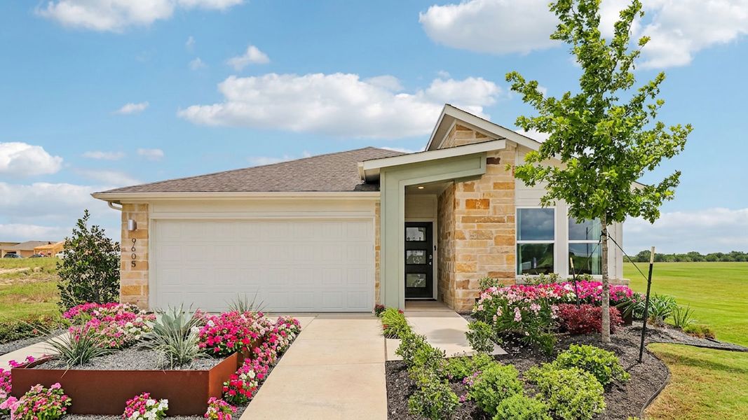 Front exterior of a home in the Trails at Wildhorse community, located in Austin, TX (Image 4). Front exterior of a home in the Trails at Wildhorse community, located in Austin, TX (Image 4).