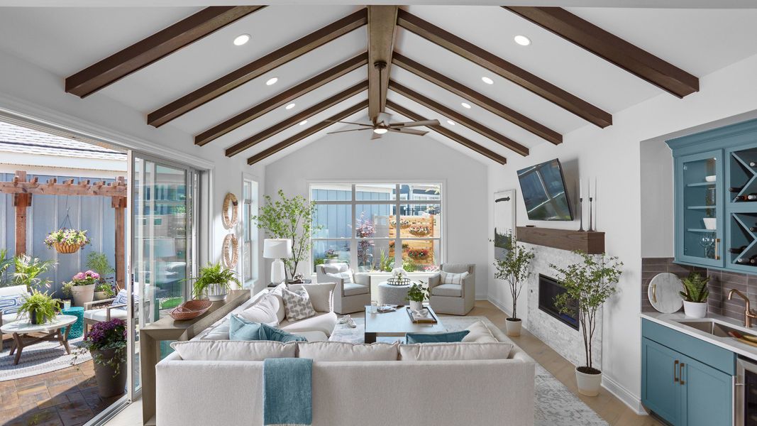 Furnished interior in a model home at The Courtyards at Quail Park in Mint Hill (Image 5). Furnished interior in a model home at The Courtyards at Quail Park in Mint Hill (Image 5).