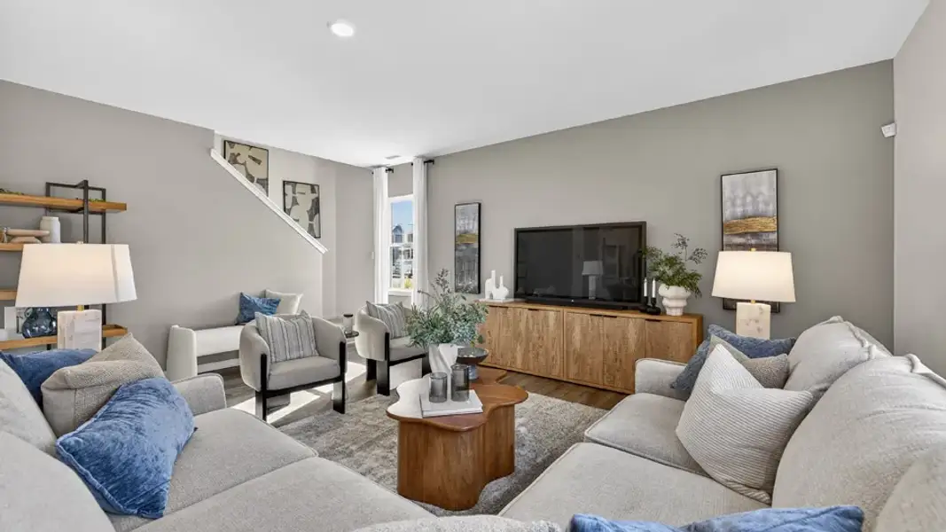 Furnished interior in a model home at Clifton Grove in Zebulon (Image 5).