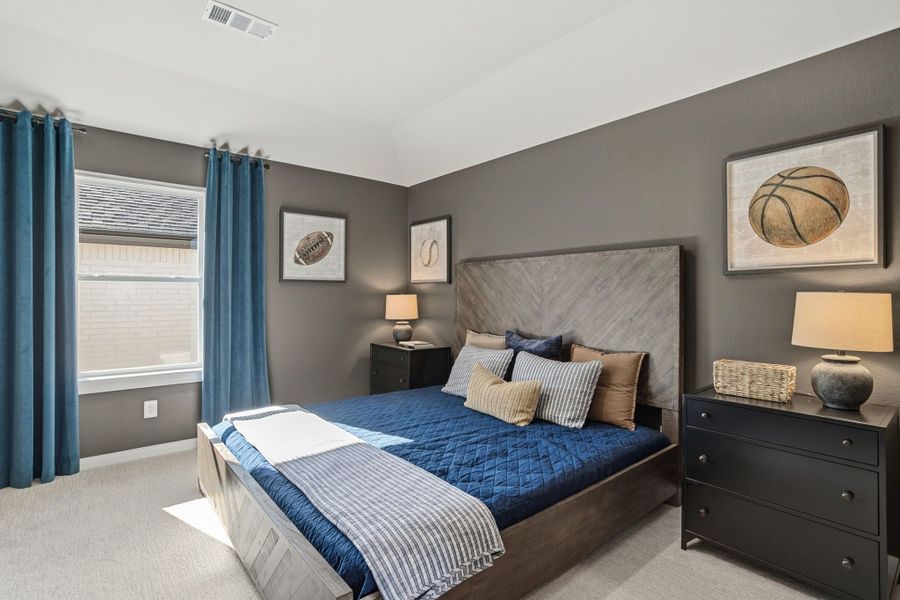 Furnished interior in a model home at Lily Creek at Sutton Fields in Aubrey (Image 48).