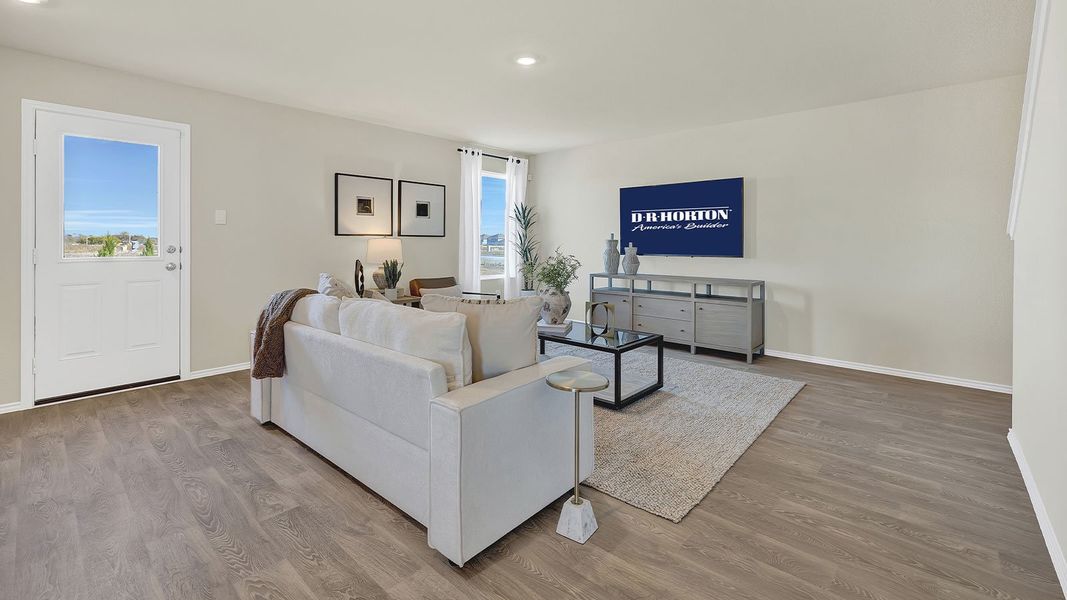 Furnished interior in a model home at Sunset Oaks in Maxwell (Image 9).