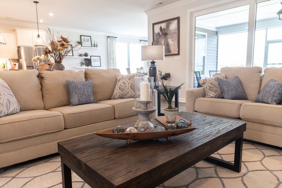 Furnished interior in a model home at The Gables in Moyock (Image 15).