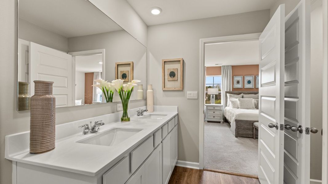 Furnished interior in a model home at Oakchase at Hampton in Hampton (Image 22).