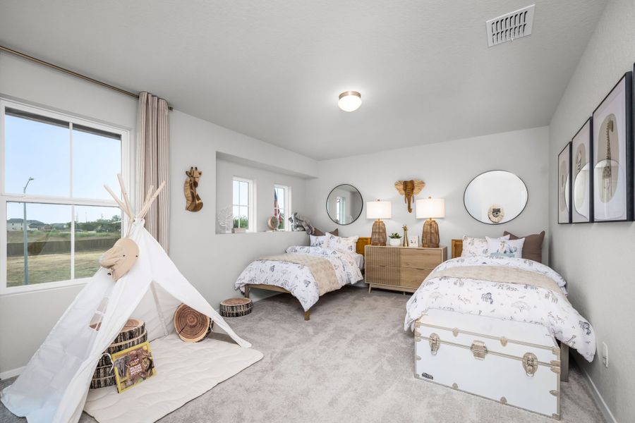 Furnished interior in a model home at Applewhite Meadows in San Antonio (Image 49).