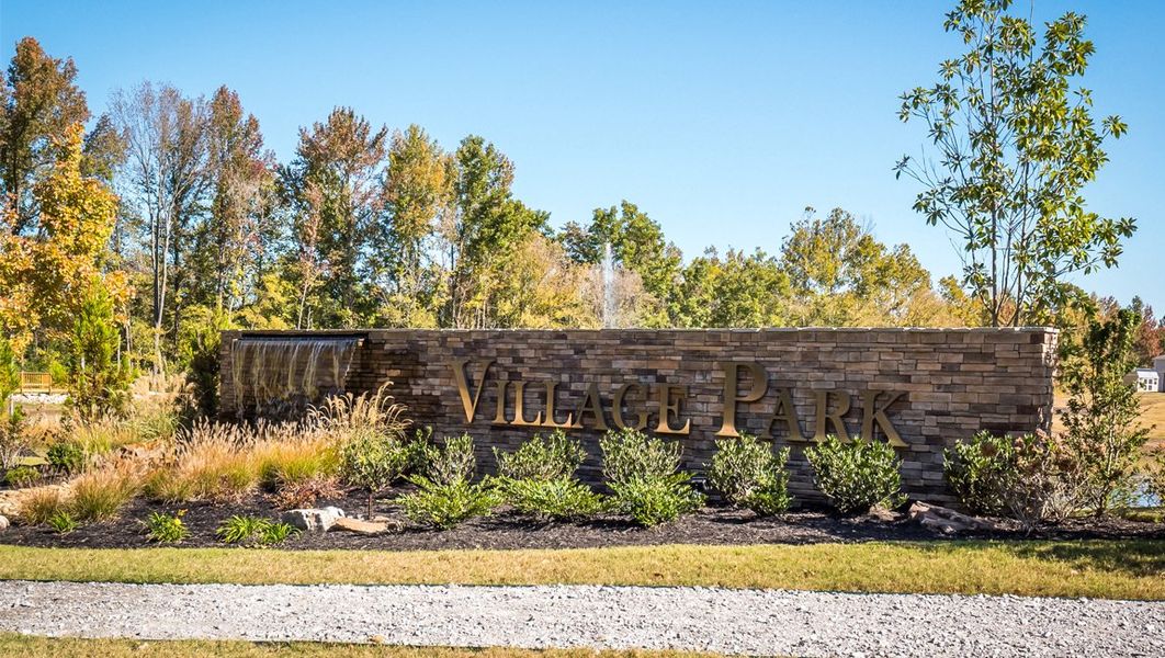 Entrance to the Village Park community in Oakland, TN, featuring signage and landscaping (Image 1).
