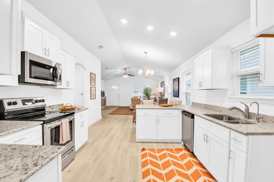 Furnished interior in a model home at East Bay in Panama City (Image 5). Furnished interior in a model home at East Bay in Panama City (Image 5).
