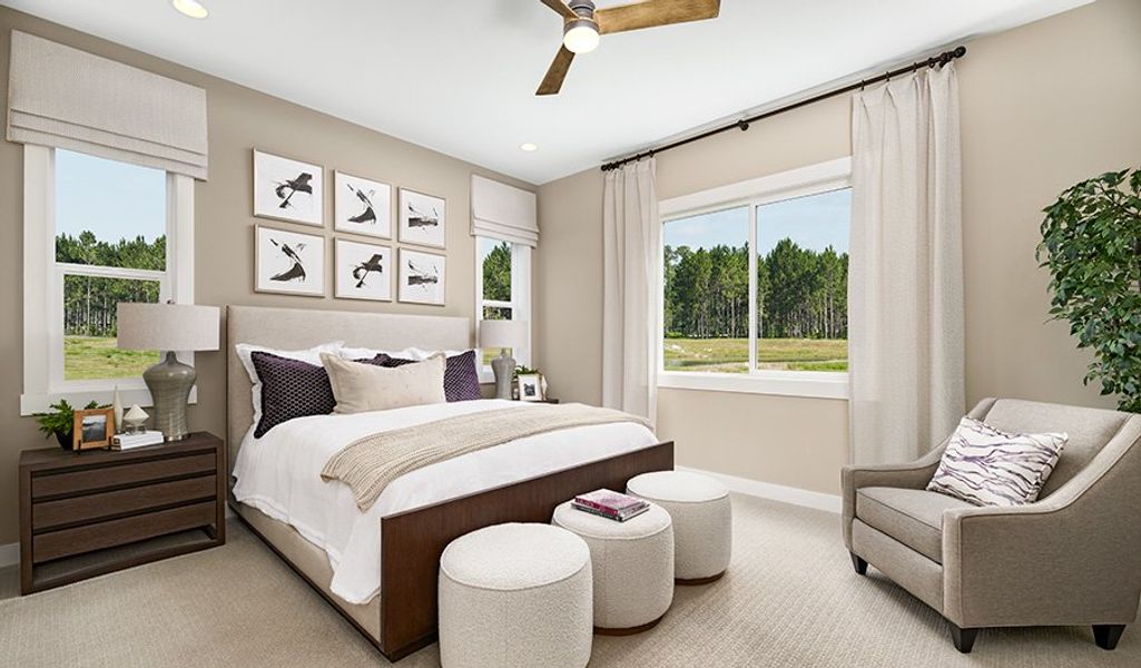Furnished interior in a model home at Oakwood Estates in Green Cove Springs (Image 9).