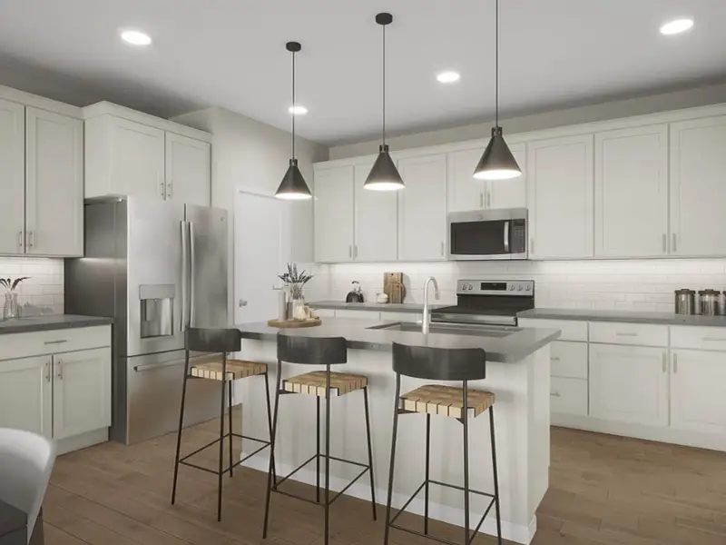 Furnished interior in a model home at Amplitude in Charlotte (Image 9). Furnished interior in a model home at Amplitude in Charlotte (Image 9).