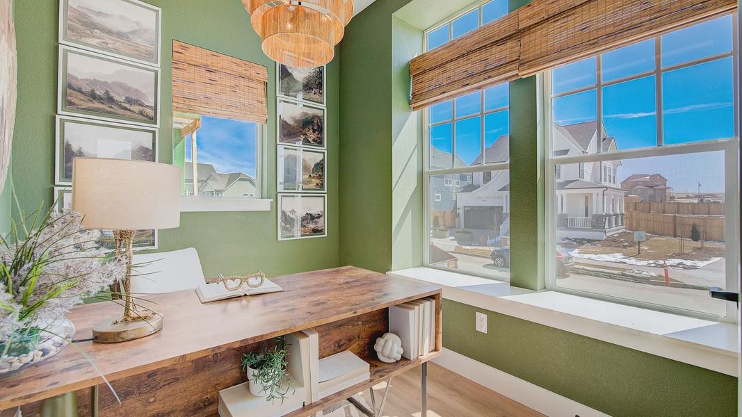 Furnished interior in a model home at Westerly in Erie (Image 28).