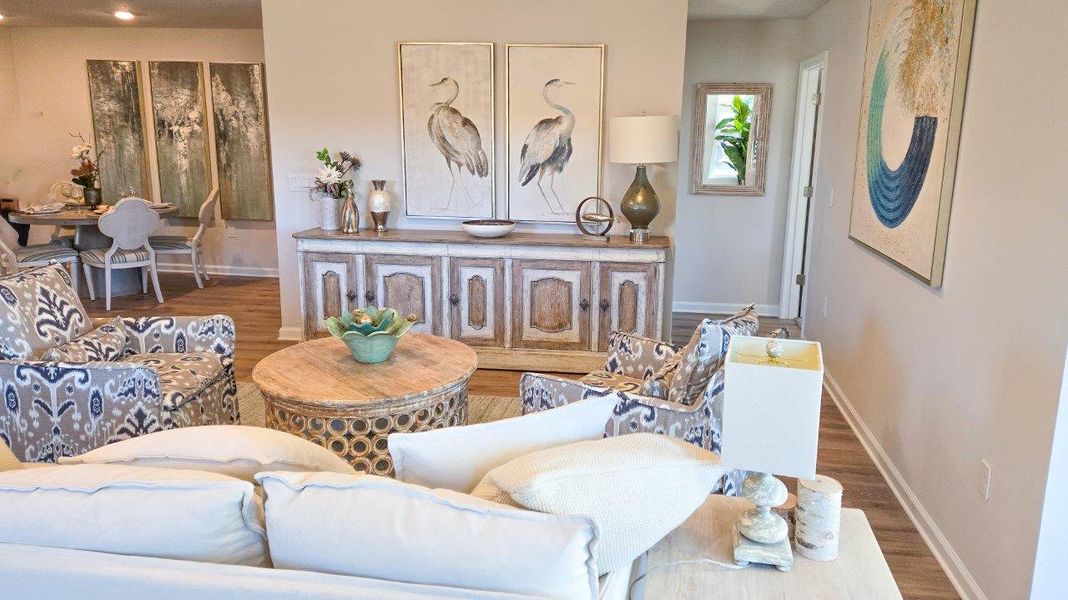 Furnished interior in a model home at The Hammocks in Crawfordville (Image 10). Furnished interior in a model home at The Hammocks in Crawfordville (Image 10).