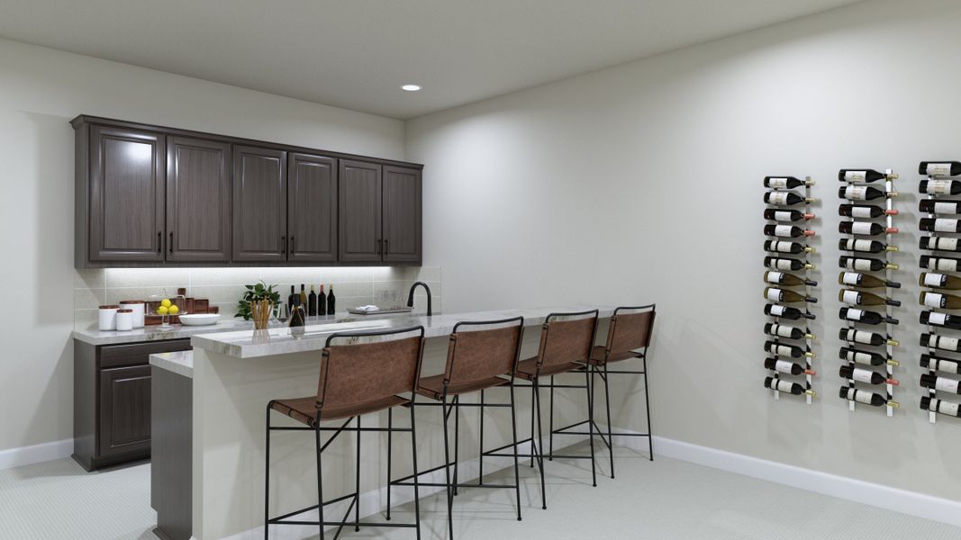 Furnished interior in a model home at The Fairways at RainDance in Windsor (Image 39).