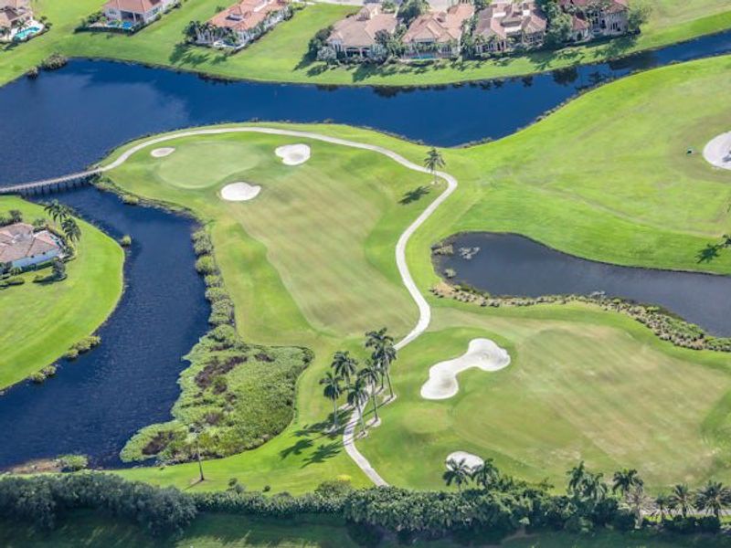 Aerial view of the Tesoro Club community in Port St. Lucie, FL, showing layout and nearby surroundings (Image 15).
