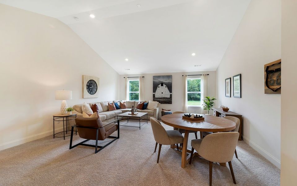 Furnished interior in a model home at Aden Woods in Fairview (Image 34). Furnished interior in a model home at Aden Woods in Fairview (Image 34).