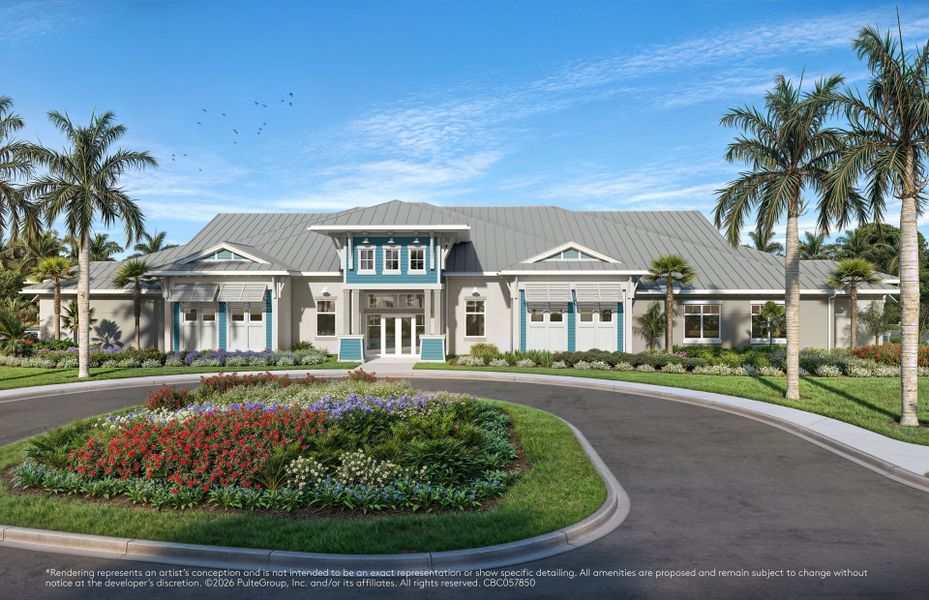 Exterior of the social clubhouse coming soon to BeachWalk, a resort community in Englewood, Florida Exterior of the social clubhouse coming soon to BeachWalk, a resort community in Englewood, Florida