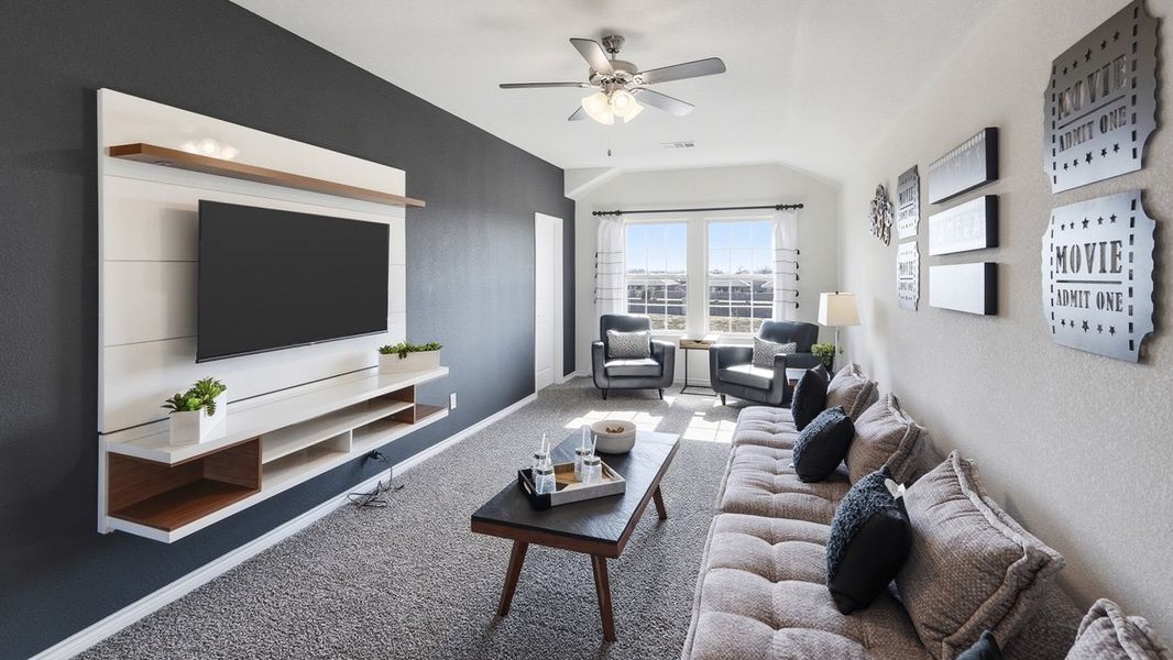 Furnished interior in a model home at The Woods at Lindsey Place in Anna (Image 69).